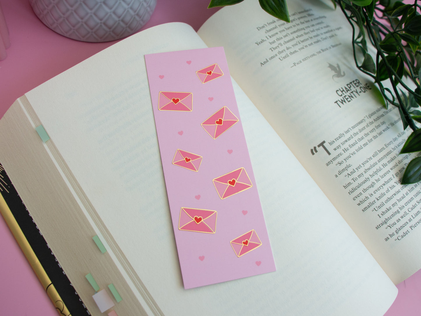 Foiled Valentine’s Day Bookmark