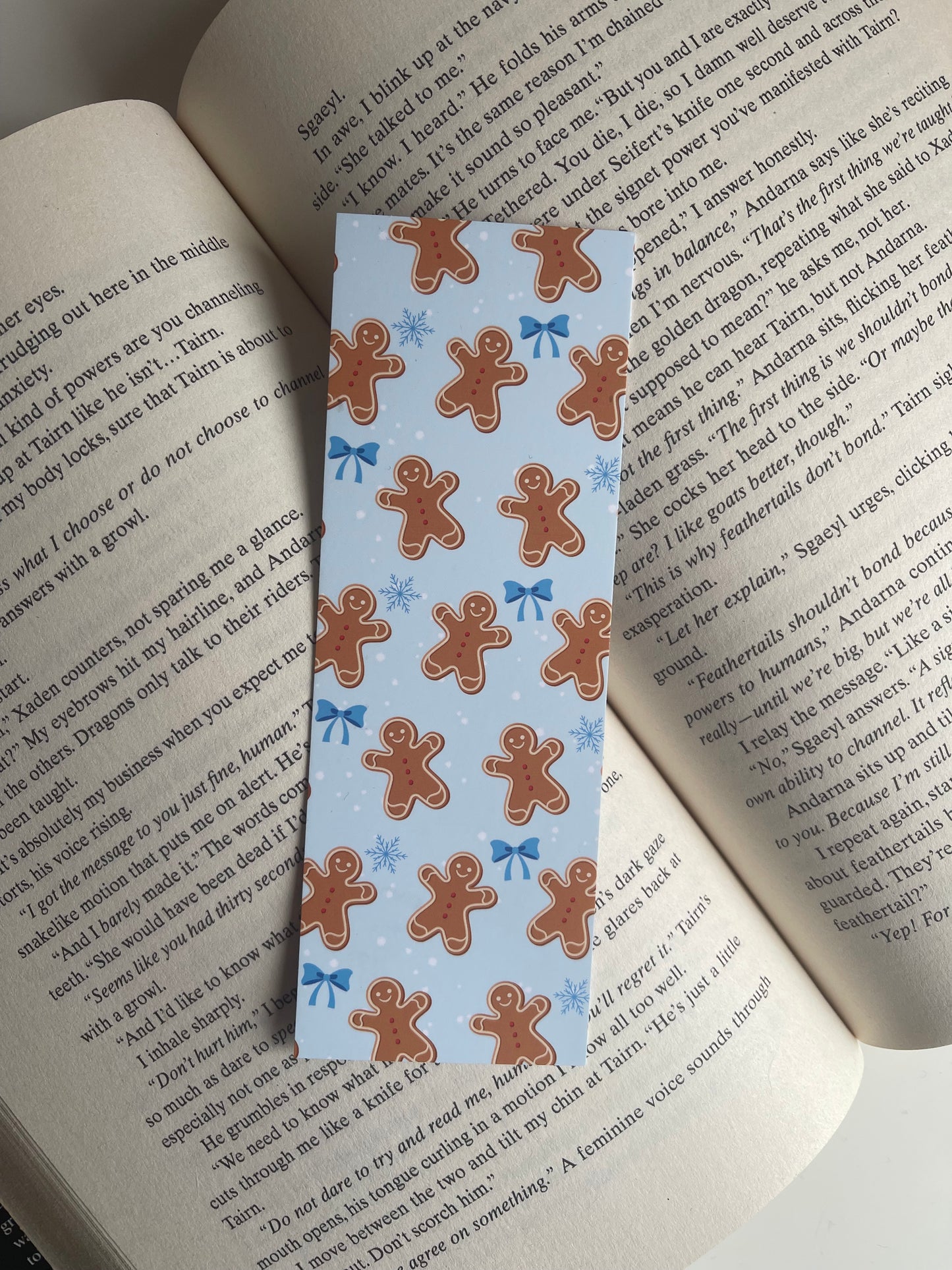 Blue Gingerbread Bookmark