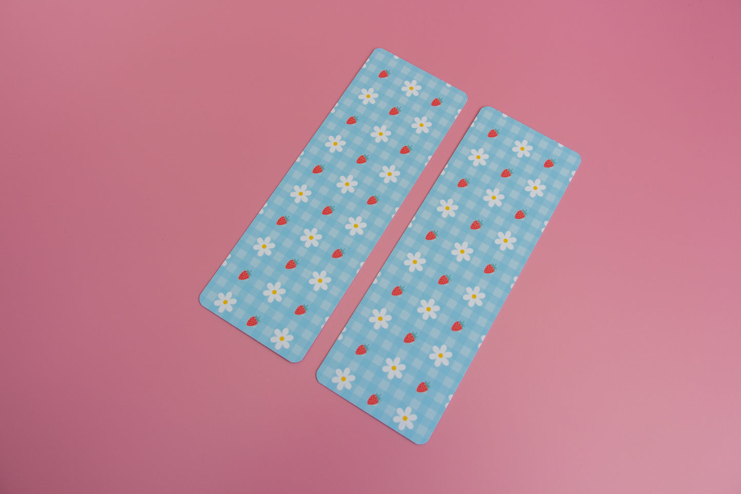 Picnic Daisies and Strawberries Bookmark