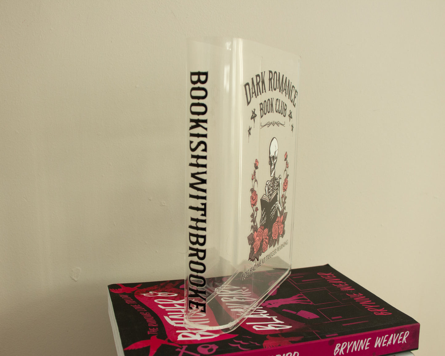 Personalised Dark Romance Reader Acrylic Book Vase
