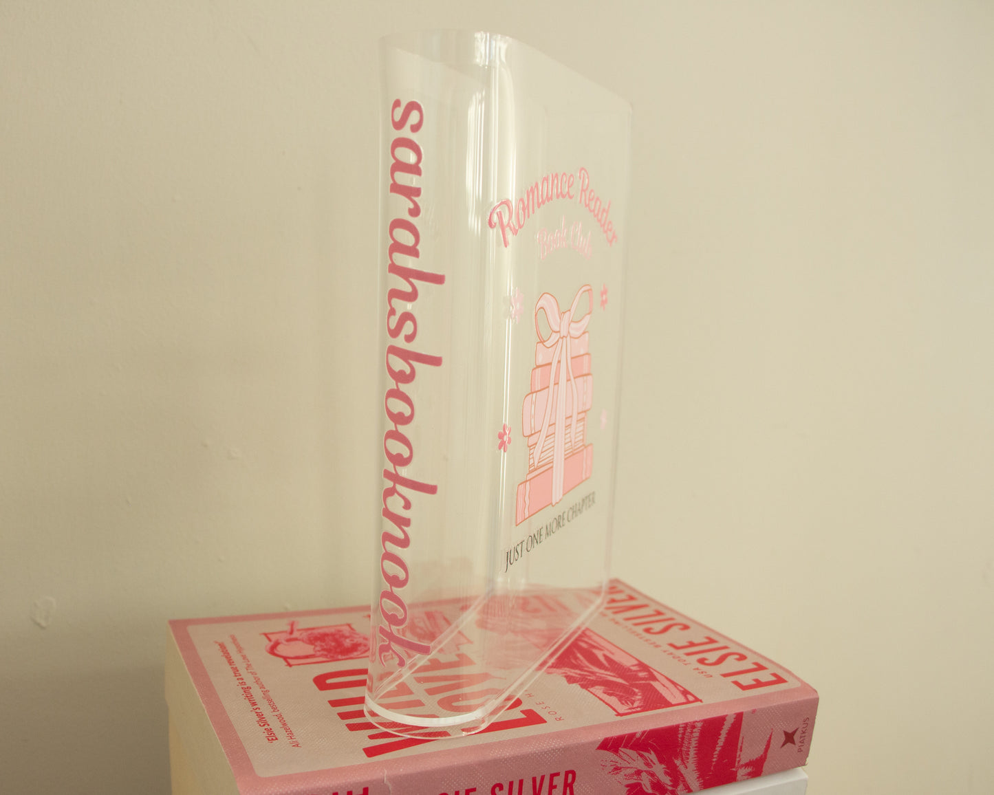 Personalised Romance Reader Acrylic Book Vase