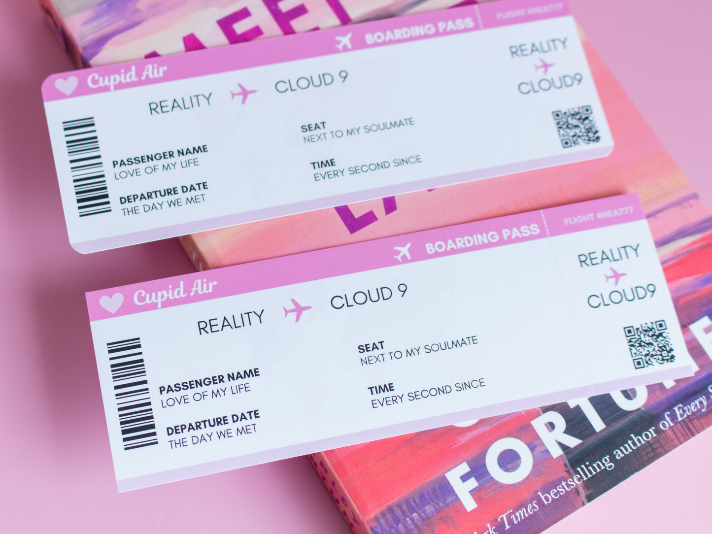 Romance Reader Plane Ticket Bookmark