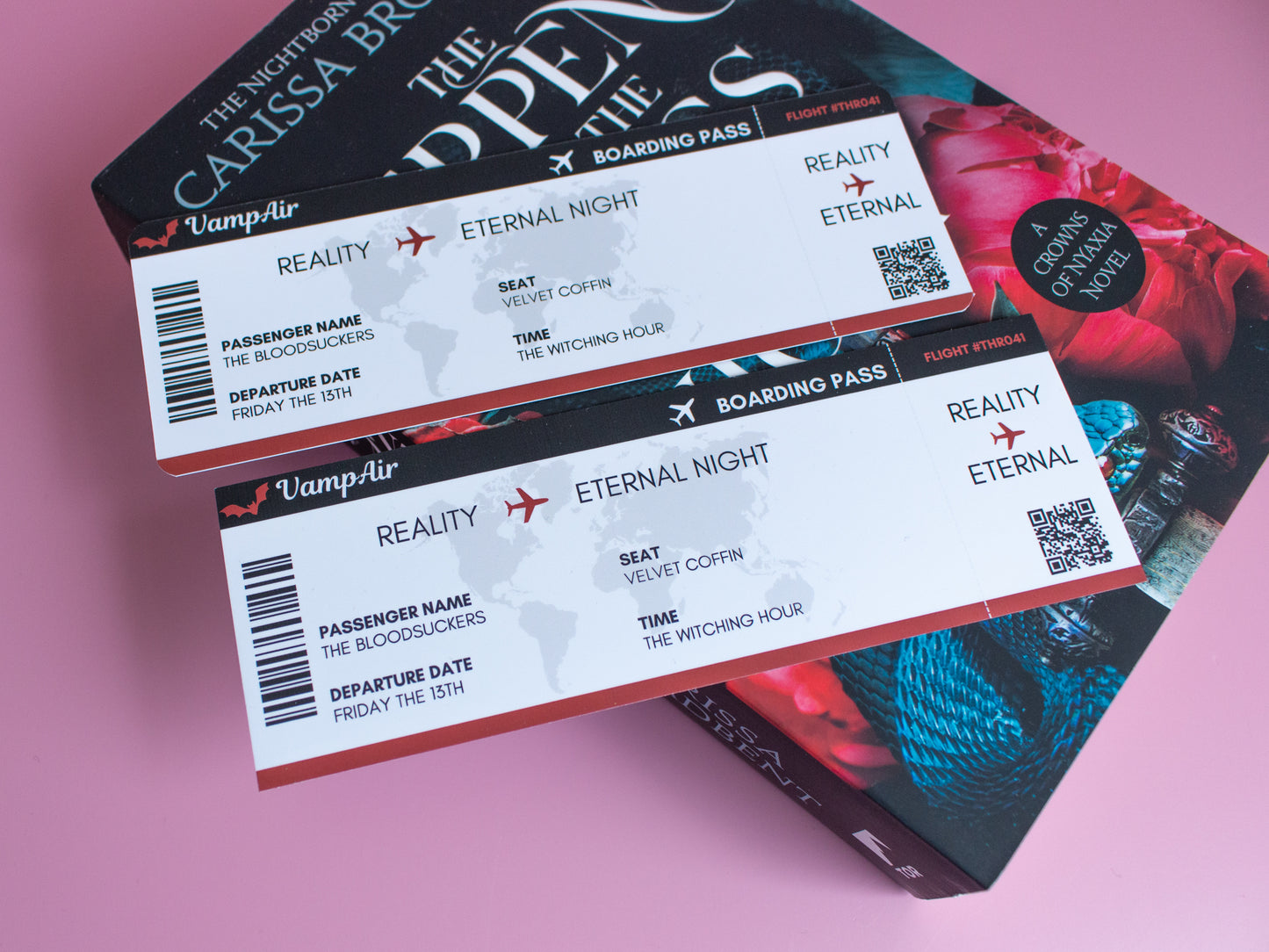 Vampire Book Plane Ticket Bookmark