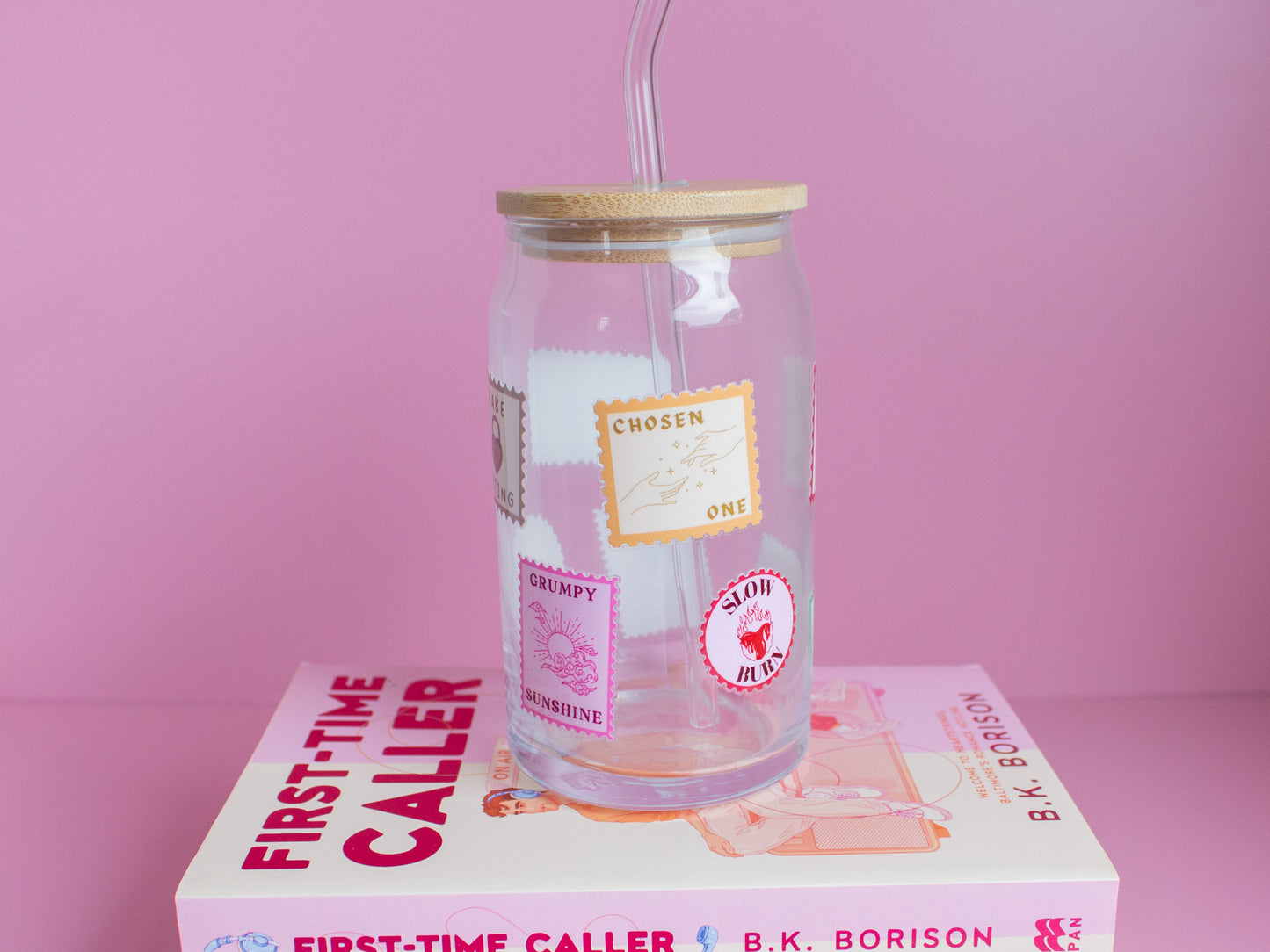 Book Tropes Glass Tumbler