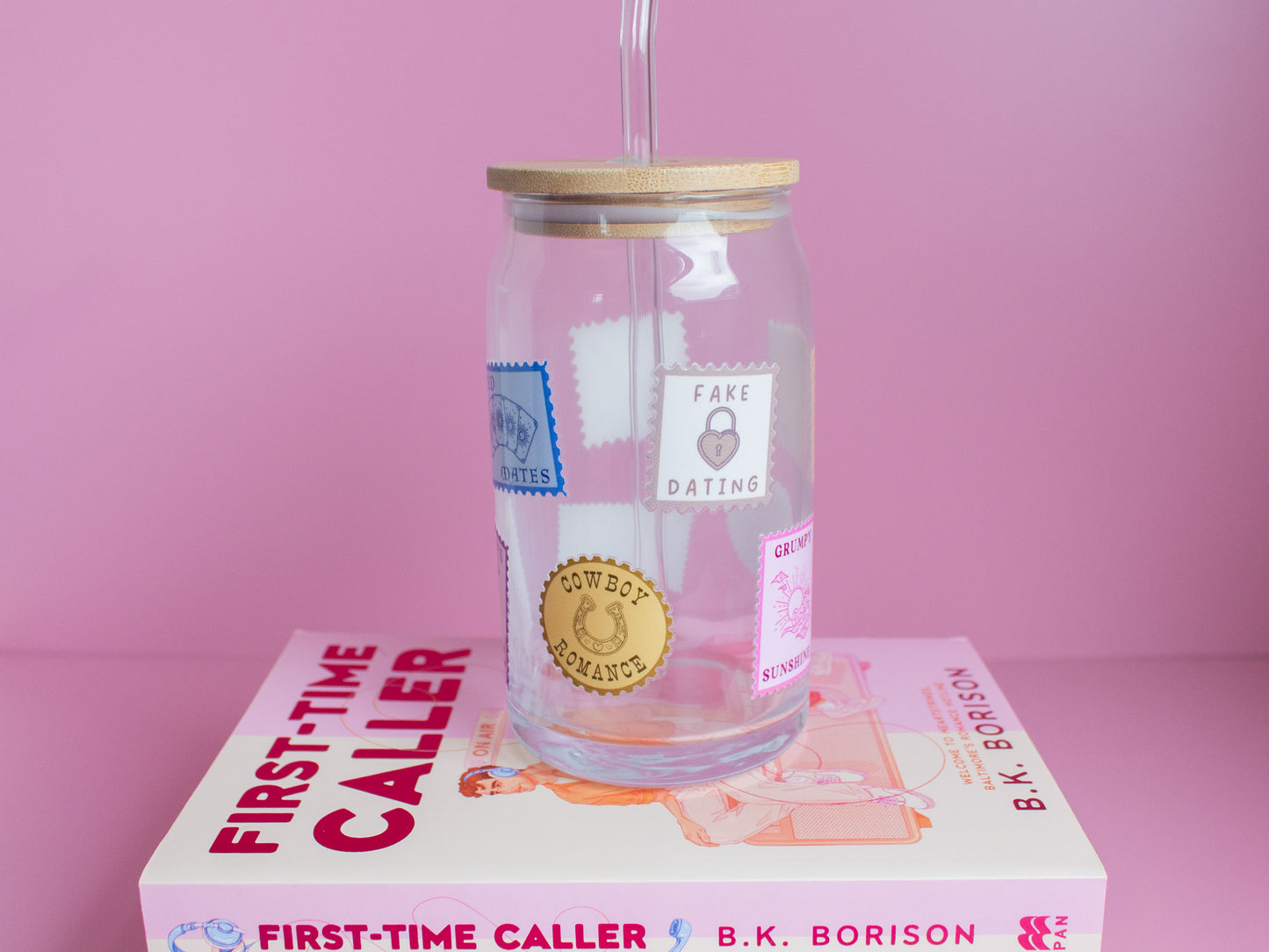 Book Tropes Glass Tumbler