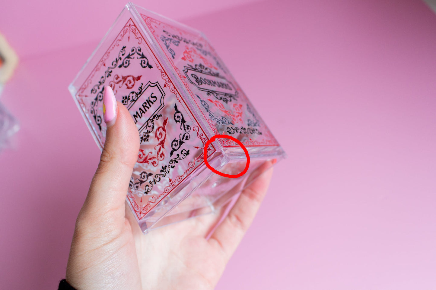 Seconds Damaged Fancy Red Bookmark Holder