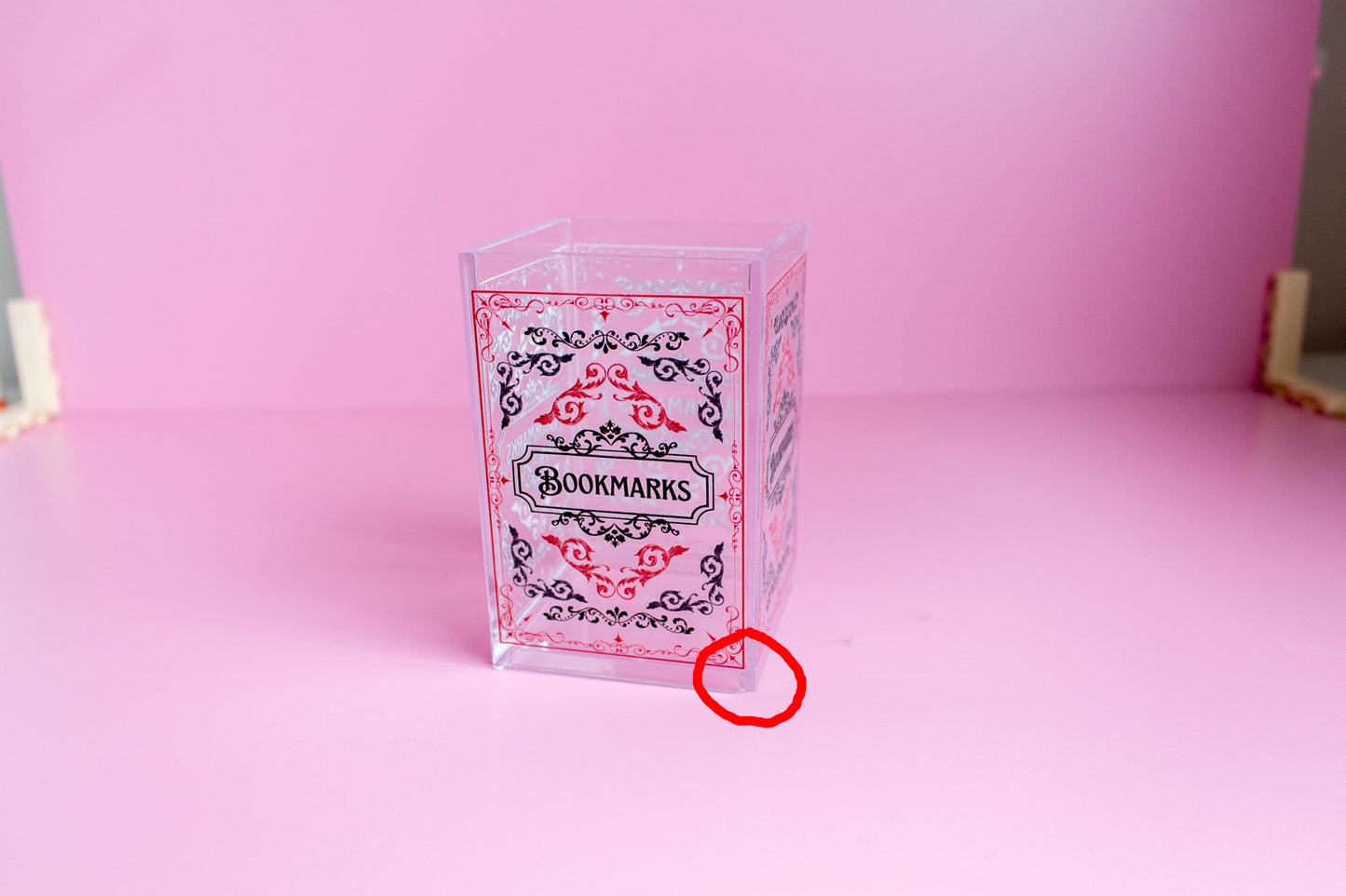 Seconds Damaged Fancy Red Bookmark Holder