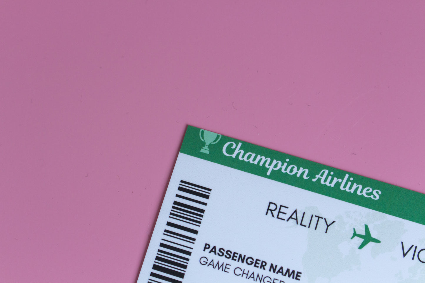 Seconds Sports Romance PLane Ticket Bookmark