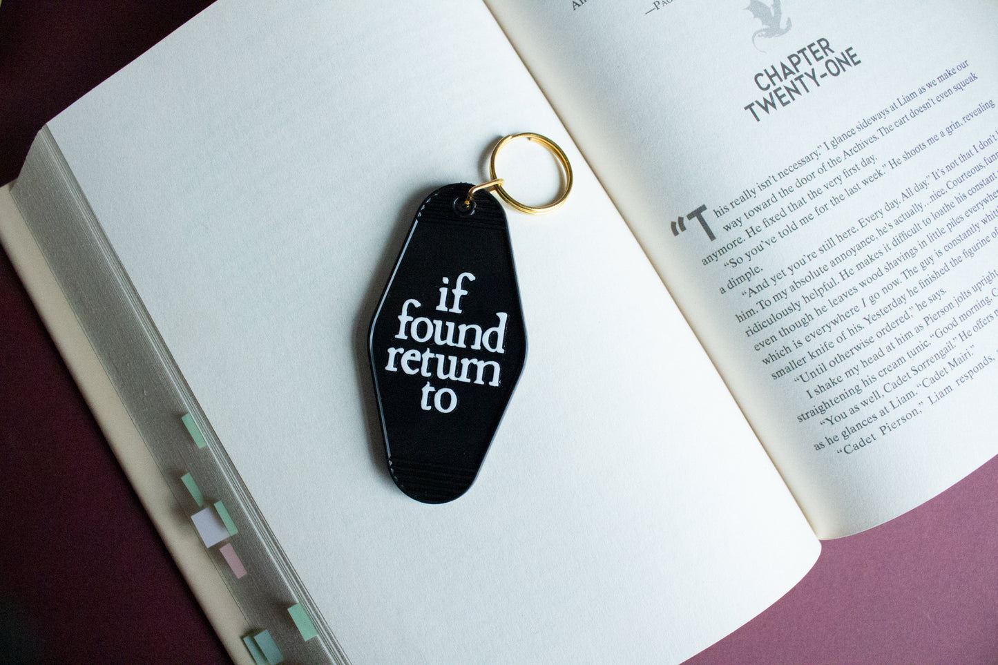 If Found Return To The Vampire Coven Motel Keyring