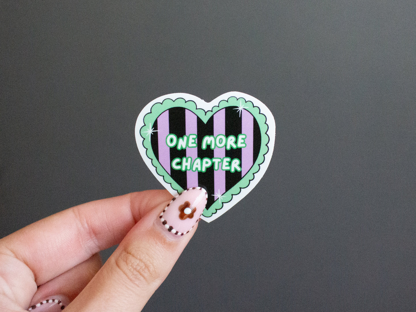One More Chapter Heart Sticker