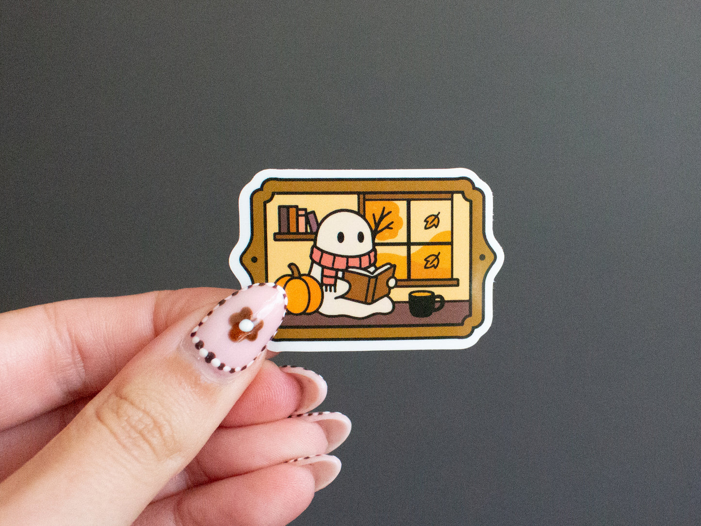 Pumpkin Ghost Sticker