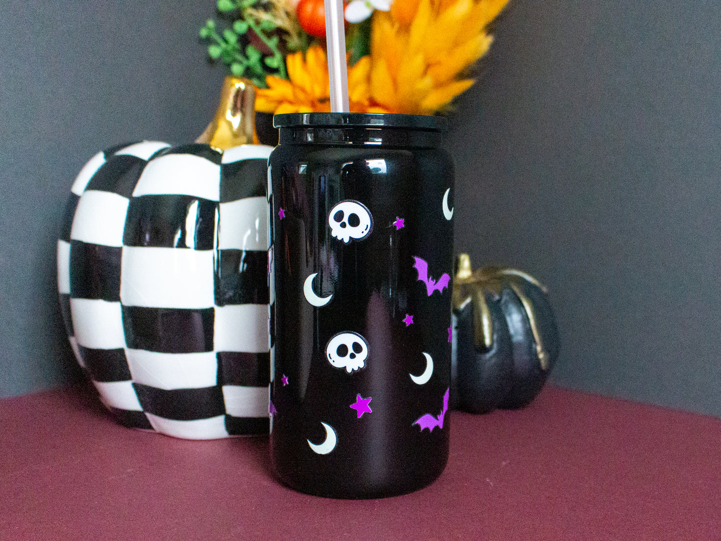 Black Halloween Tumbler