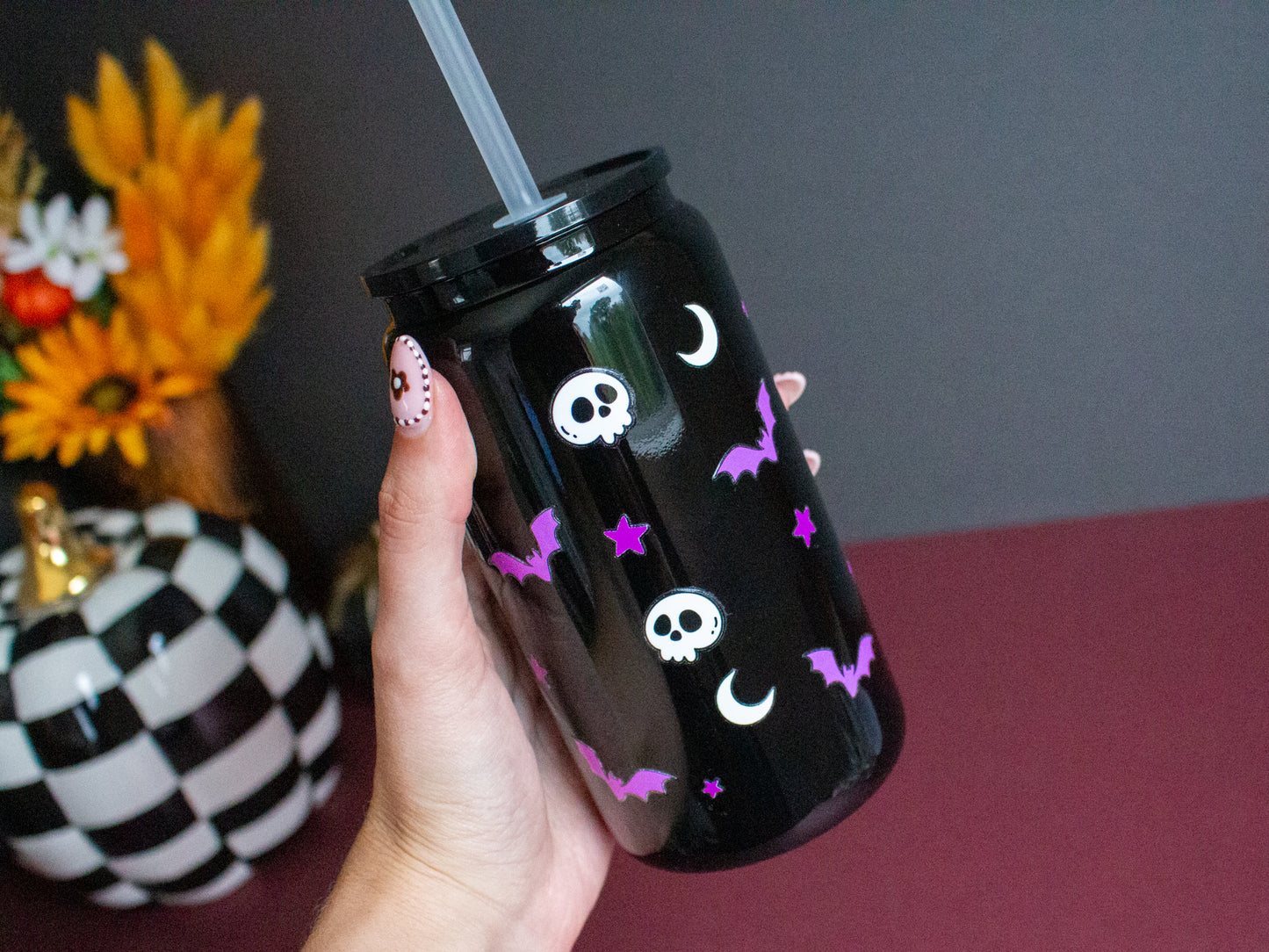 Black Halloween Tumbler