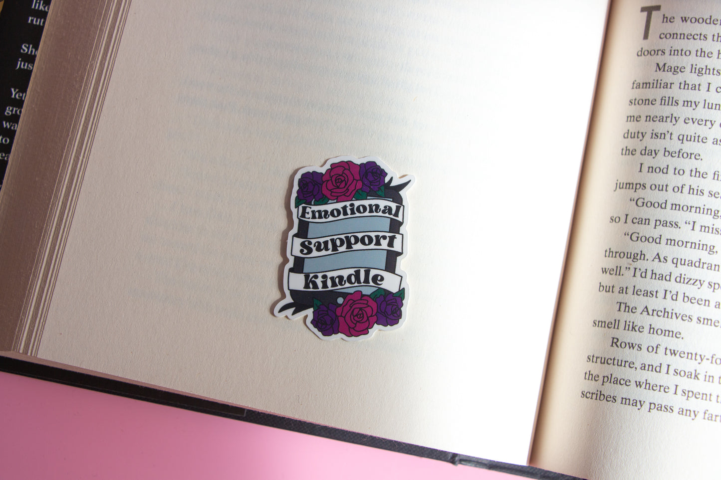 Emotional Support Kindle Sticker
