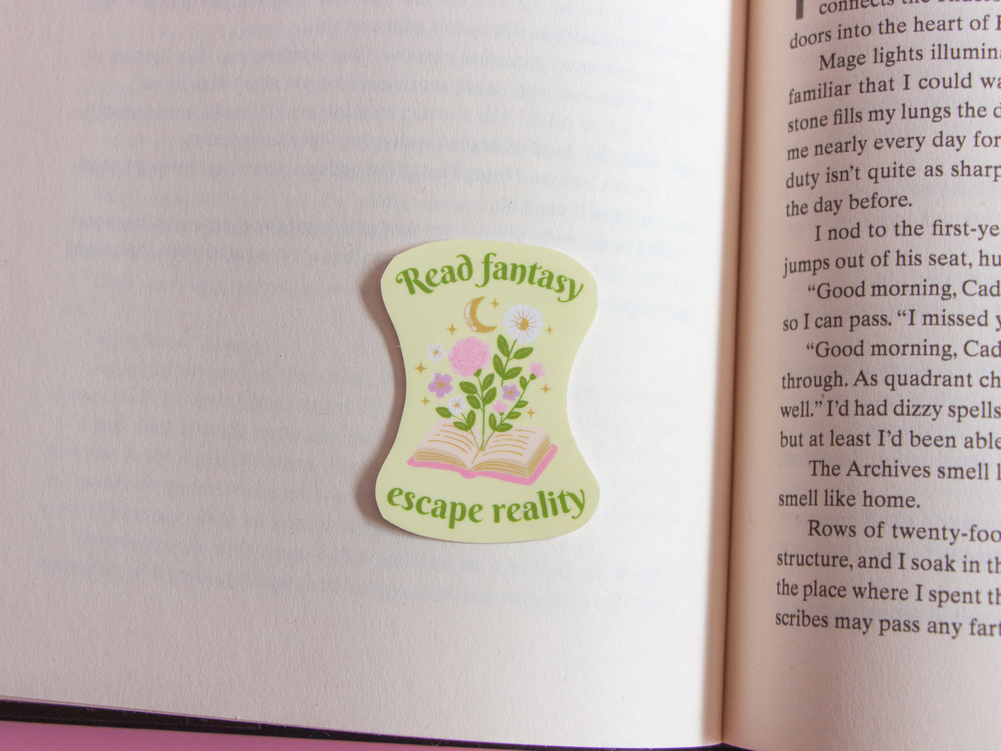 Read Fantasy Escape Reality Sticker