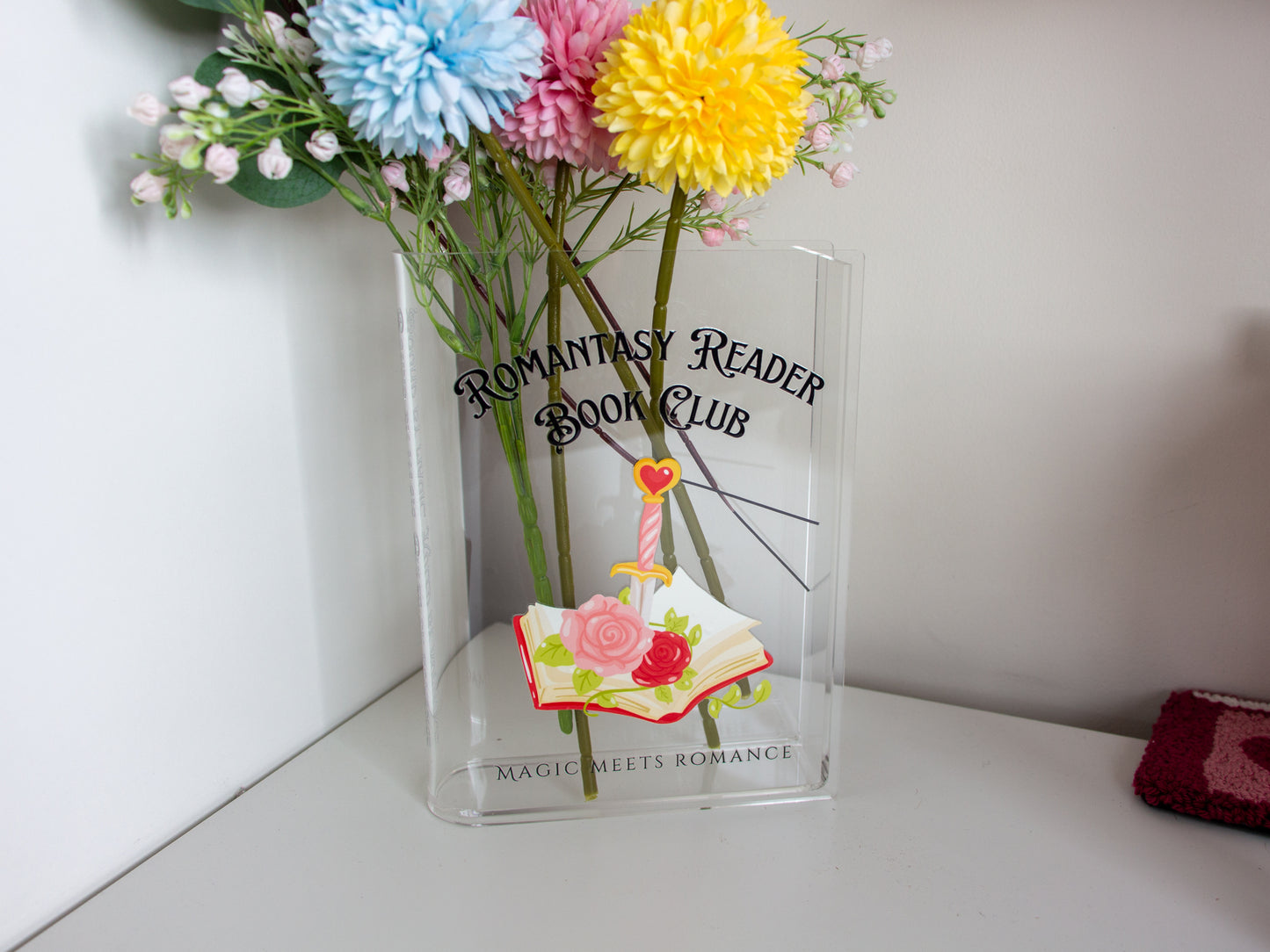 Romantasy Reader Acrylic Book Vase