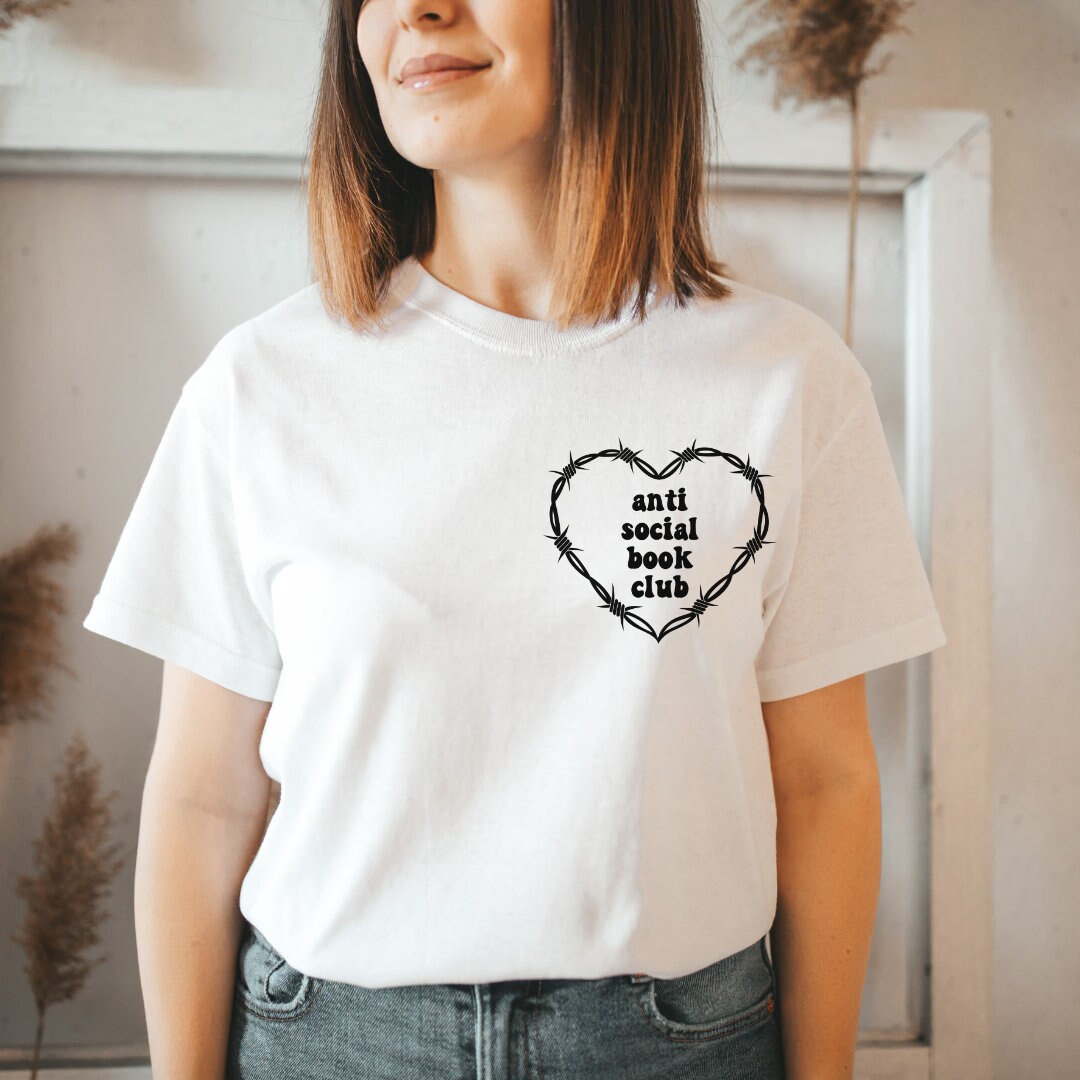 Anti Social Book Club T-shirt, Book Lover Gift, Bookish Gift, Funny Reading T-shirt, Book Shirt