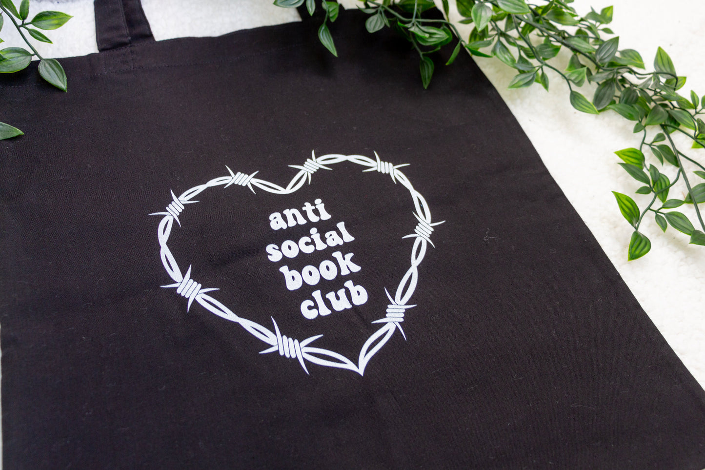 Anti Social Book Tote Bag, Book Lover Gift, Bookish Gift, Funny Reading Tote Bag, Book Tote Bag