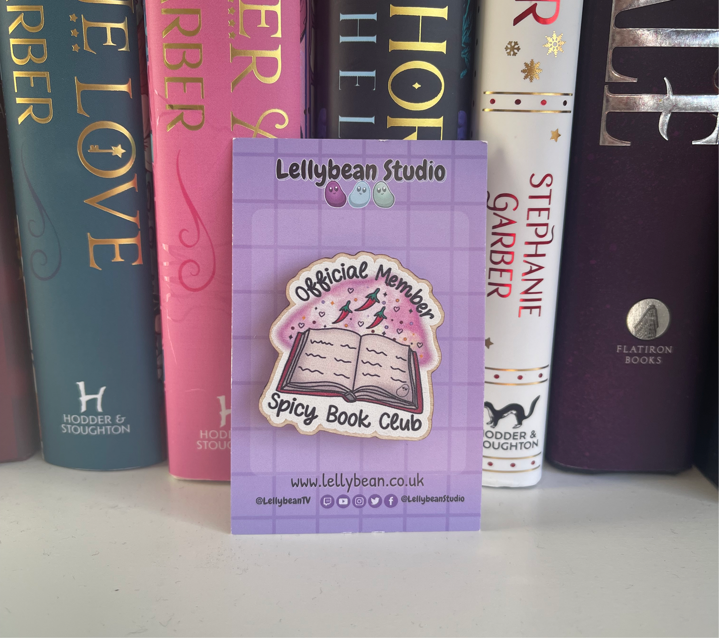 Wooden Spicy Book Club Pin