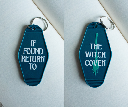 If Found Return To The Witch Coven Motel Keyring