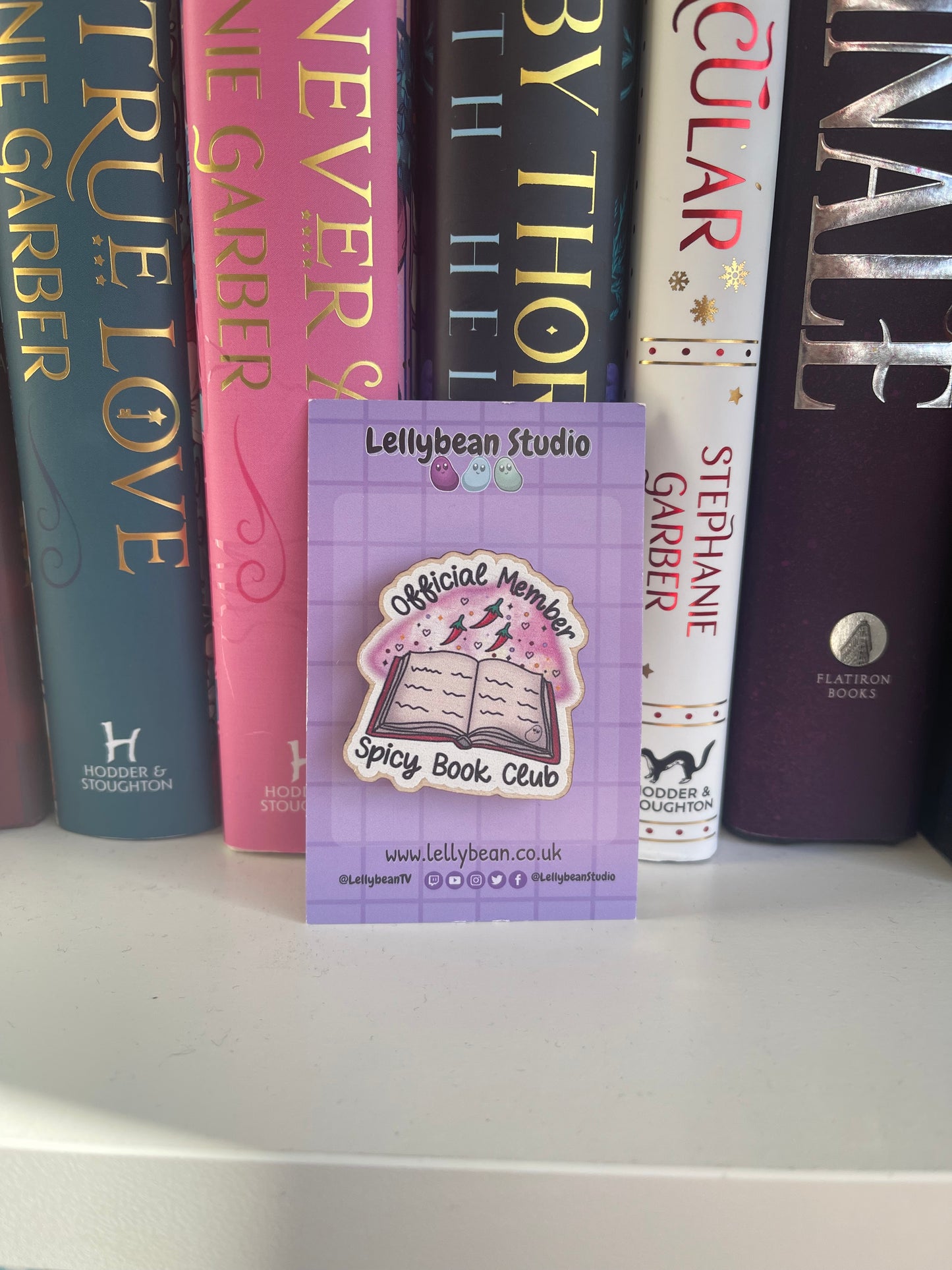 Wooden Spicy Book Club Pin