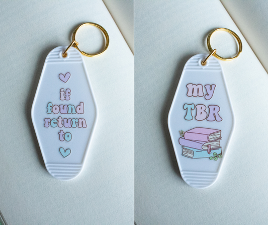 If Found Return To My TBR Motel Keyring