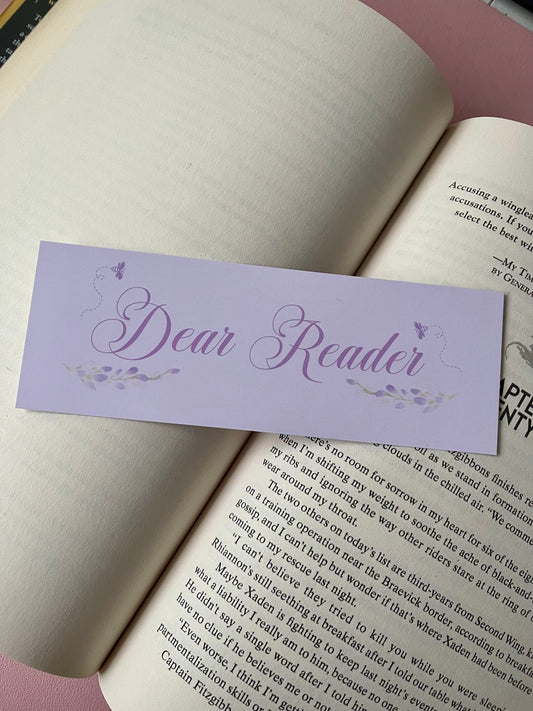 Dear Reader Bookmark