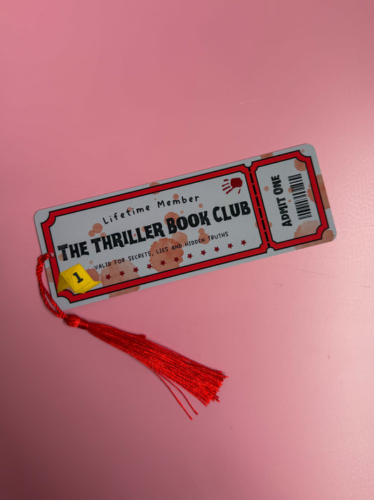 Thriller Book Club Bookmark