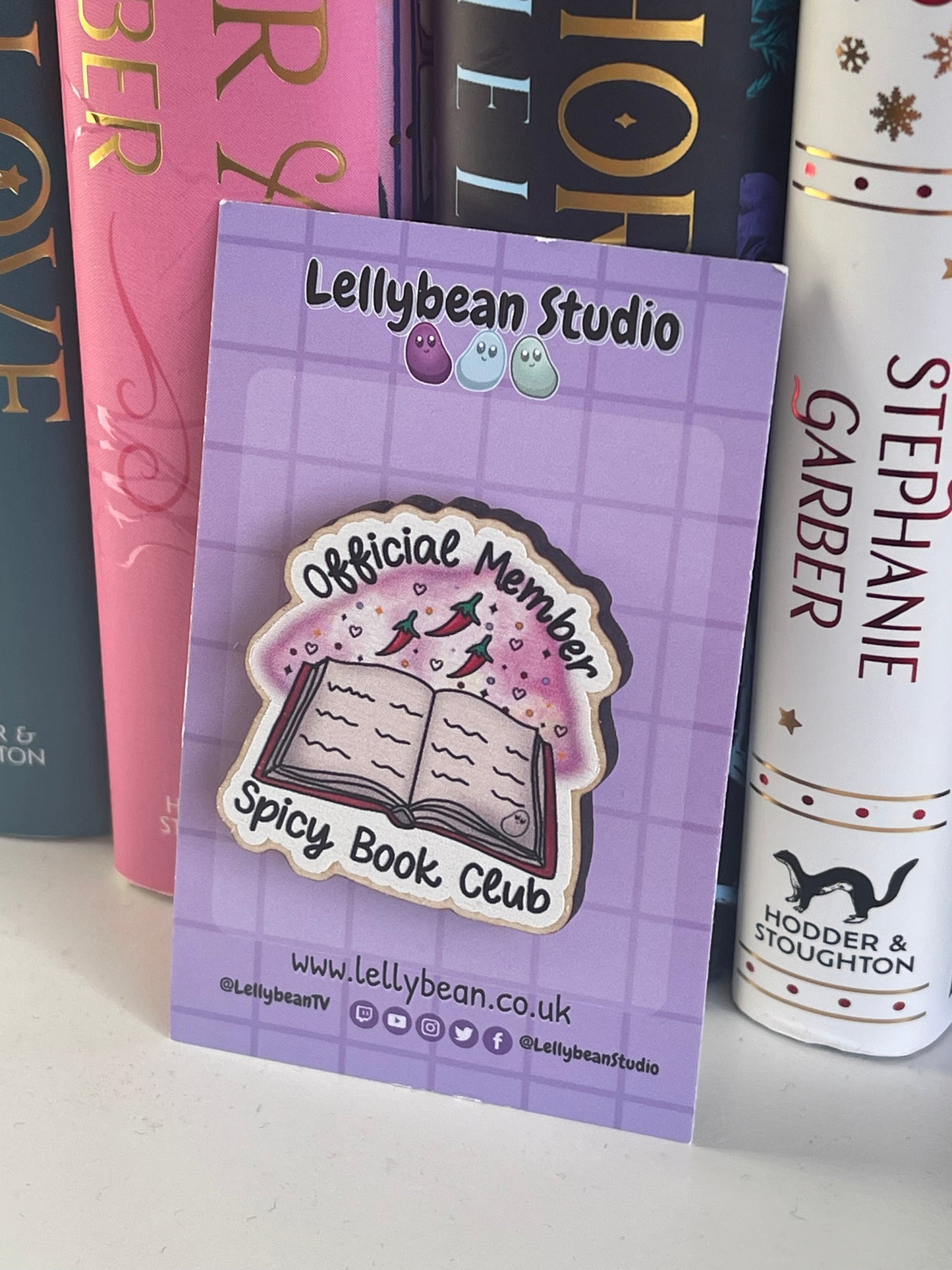 Wooden Spicy Book Club Pin