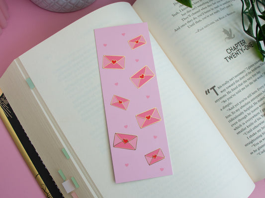 Foiled Valentine’s Day Bookmark