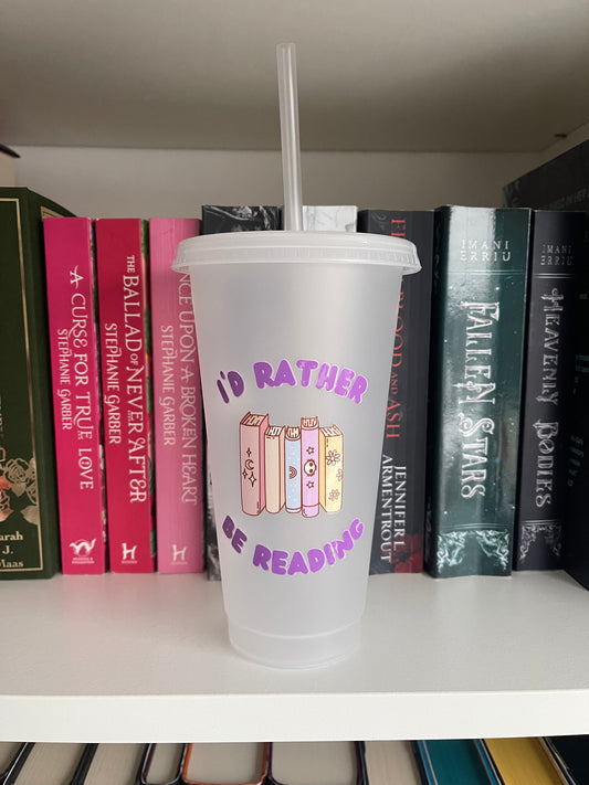 I’d Rather Be Reading Plastic Cup