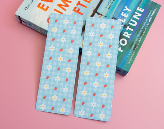 Picnic Daisies and Strawberries Bookmark