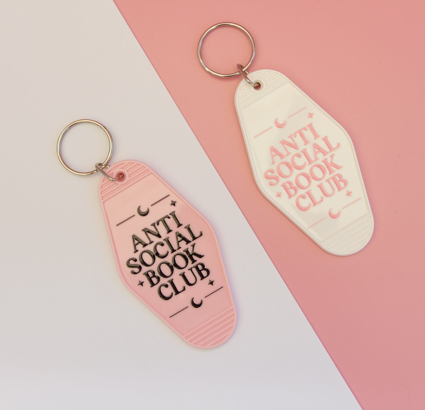 Anti Social Book Club Motel Keychain