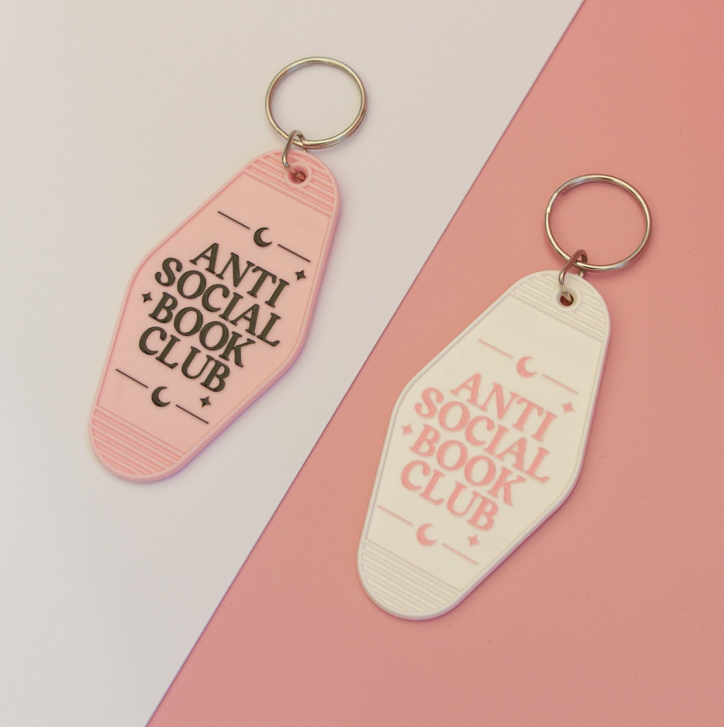 Anti Social Book Club Motel Keychain