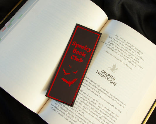 Foil Spooky Book Club Bookmark