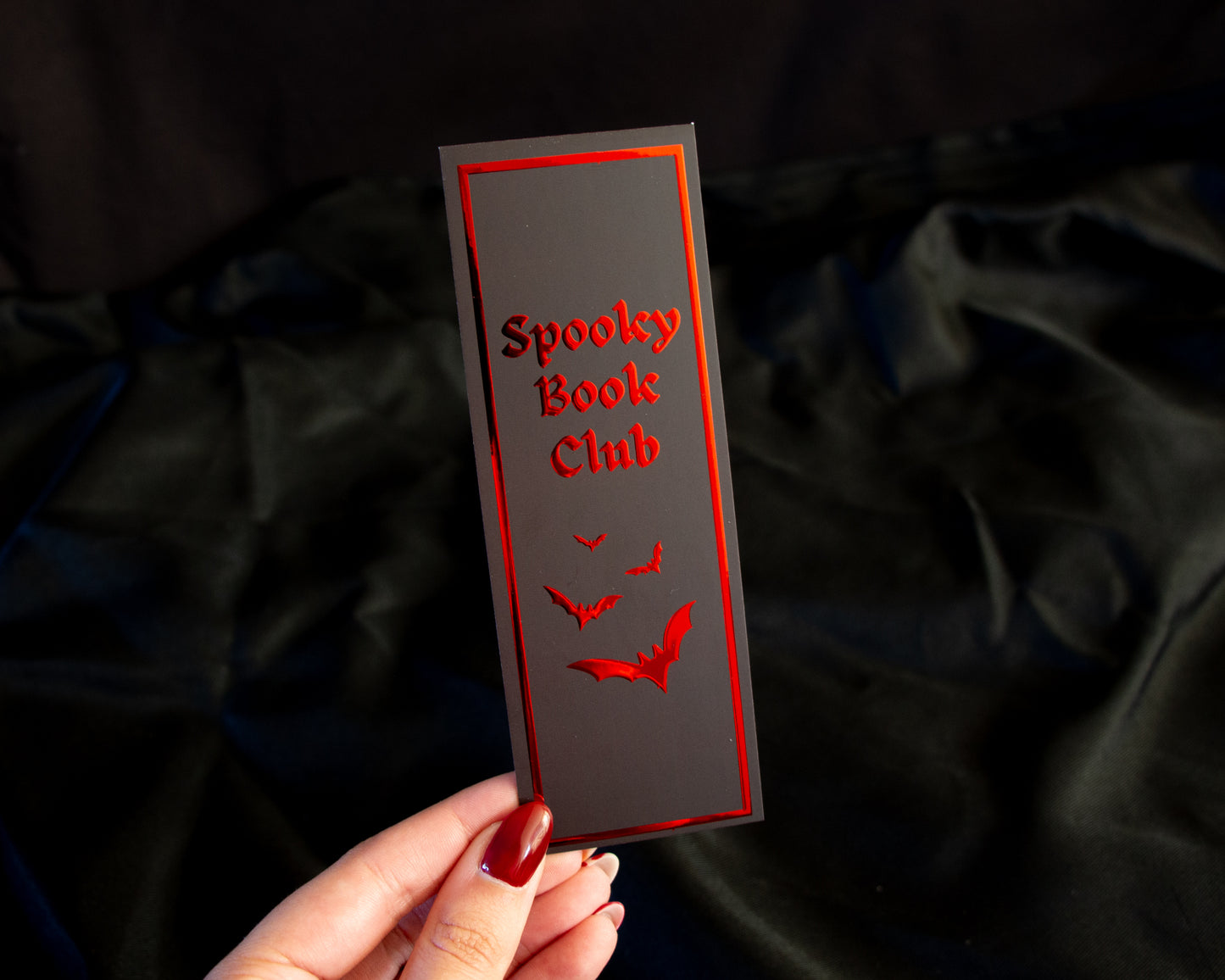 Foil Spooky Book Club Bookmark