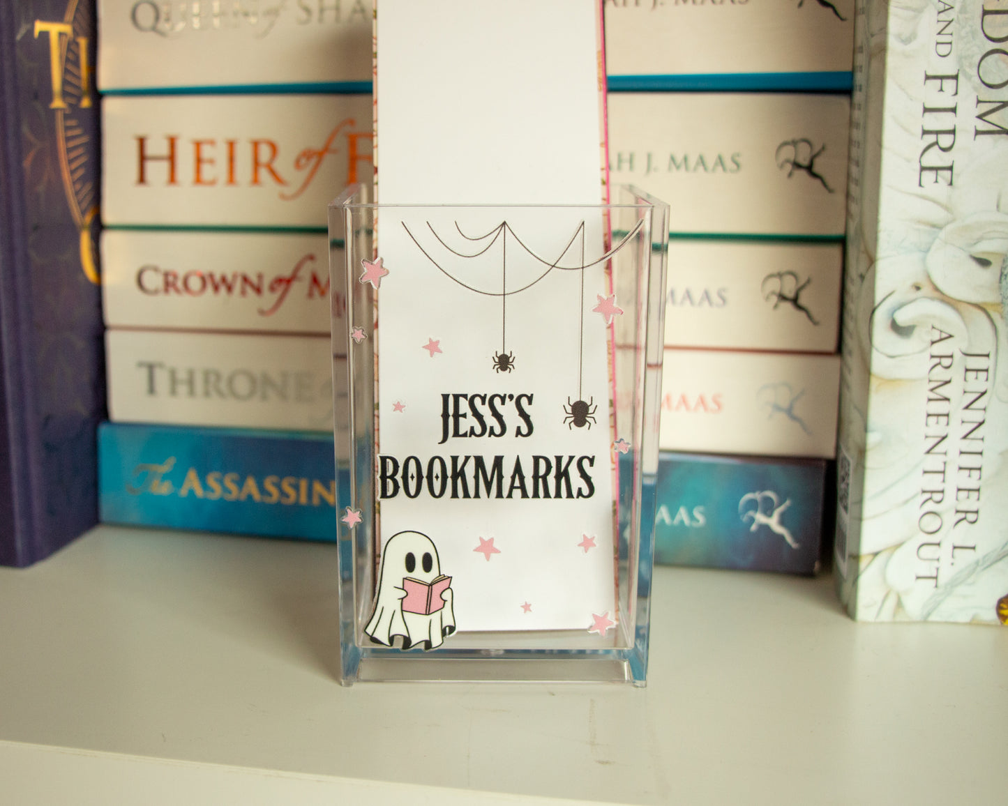 Personalised Spooky Halloween Acrylic Bookmark Holder