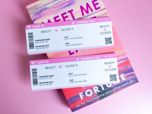 Romance Reader Plane Ticket Bookmark