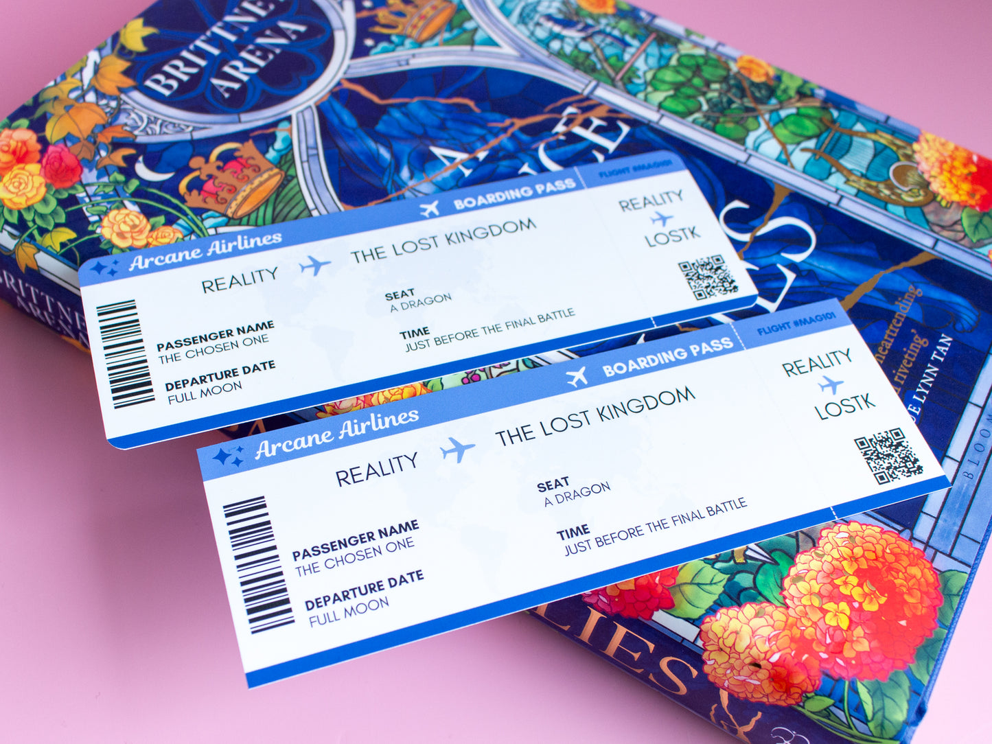 Fantasy Reader Plane Ticket Bookmark