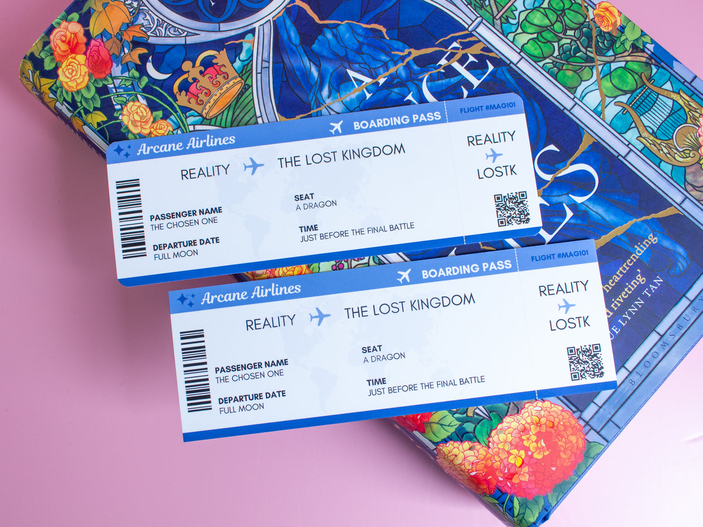 Fantasy Reader Plane Ticket Bookmark