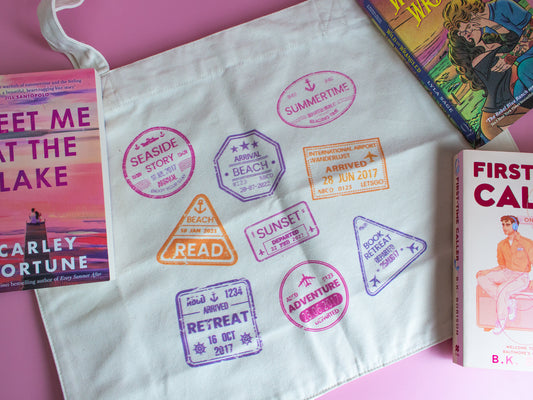 Passport Stamps Summer Beach Bag