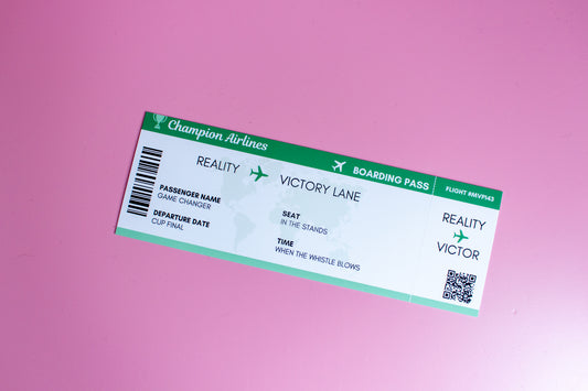Seconds Sports Romance PLane Ticket Bookmark