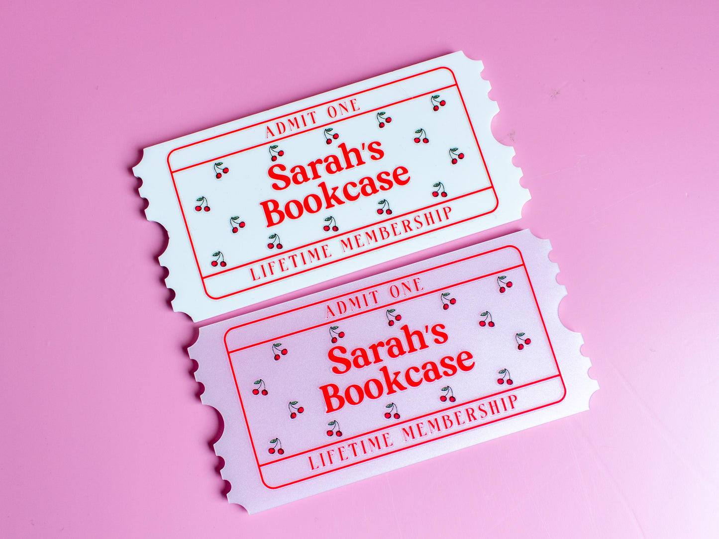 Cherry Ticket Bookcase Decor