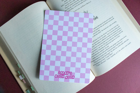 Pink Checkered Kindle Insert