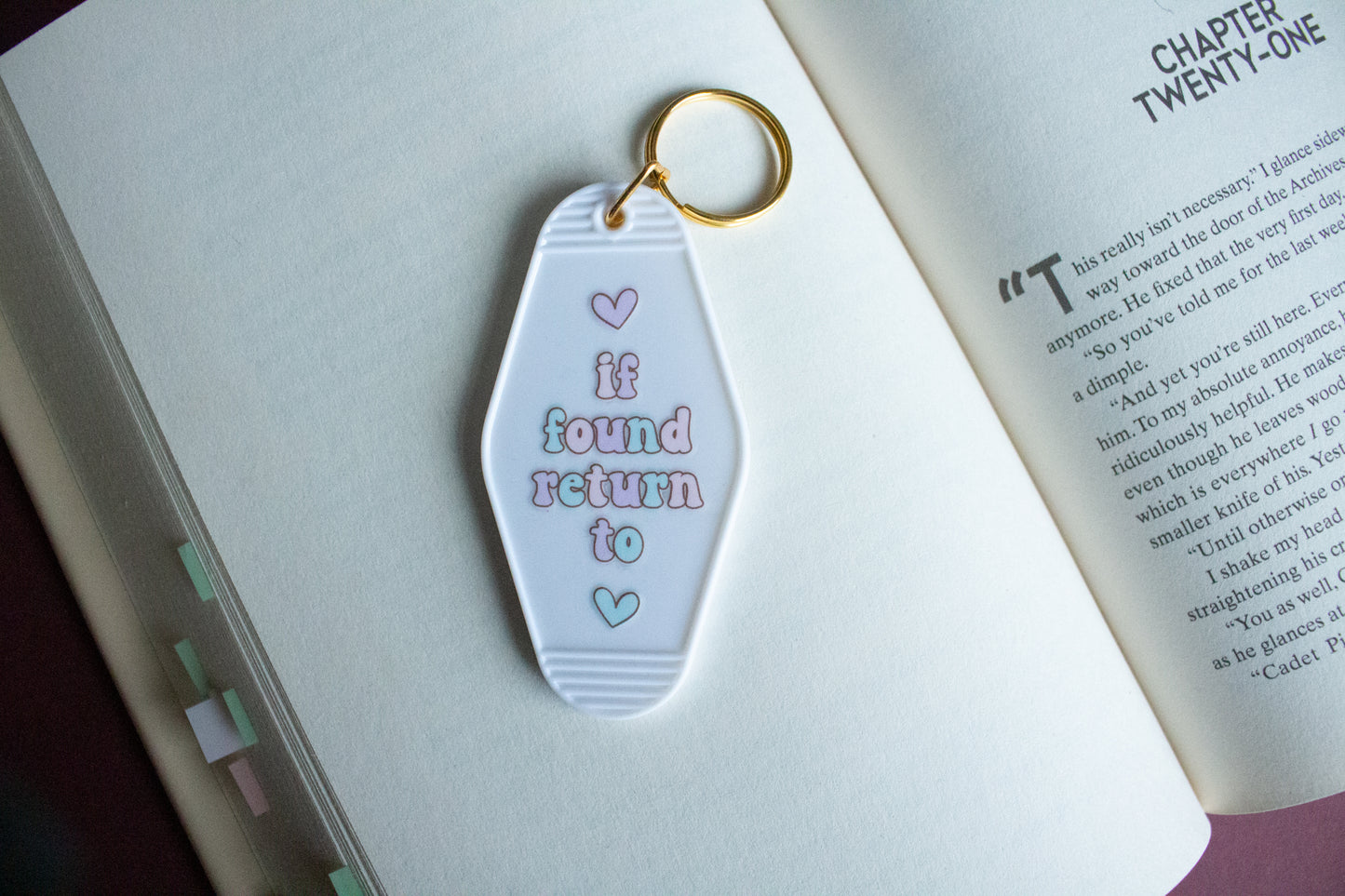 If Found Return To My TBR Motel Keyring