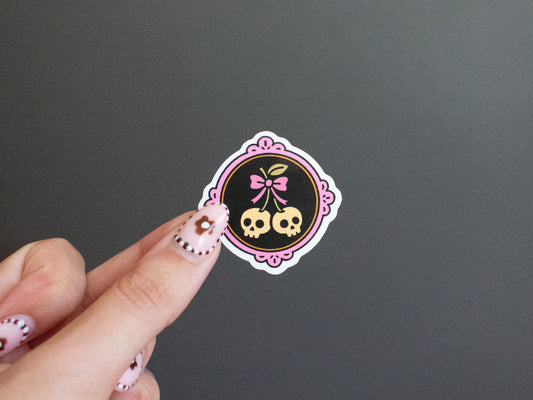 Cherry Skulls Sticker
