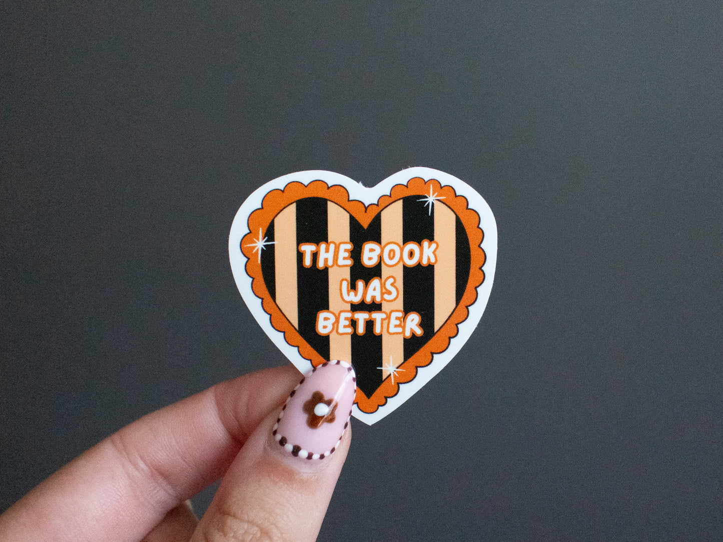 The Book Was Better Heart Sticker