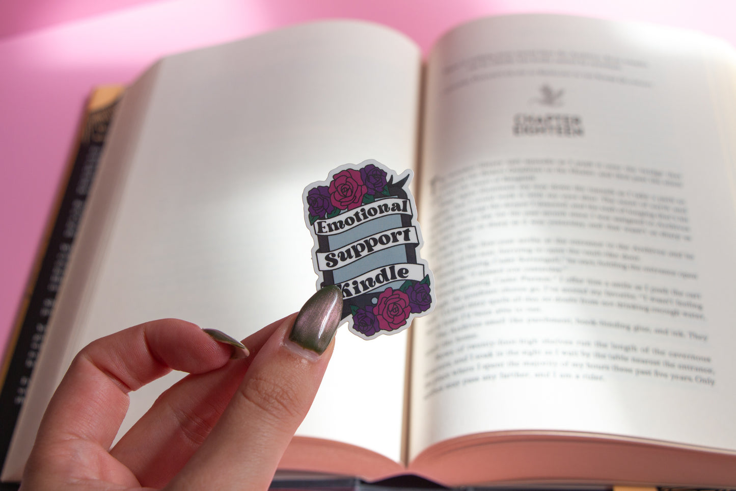 Emotional Support Kindle Sticker