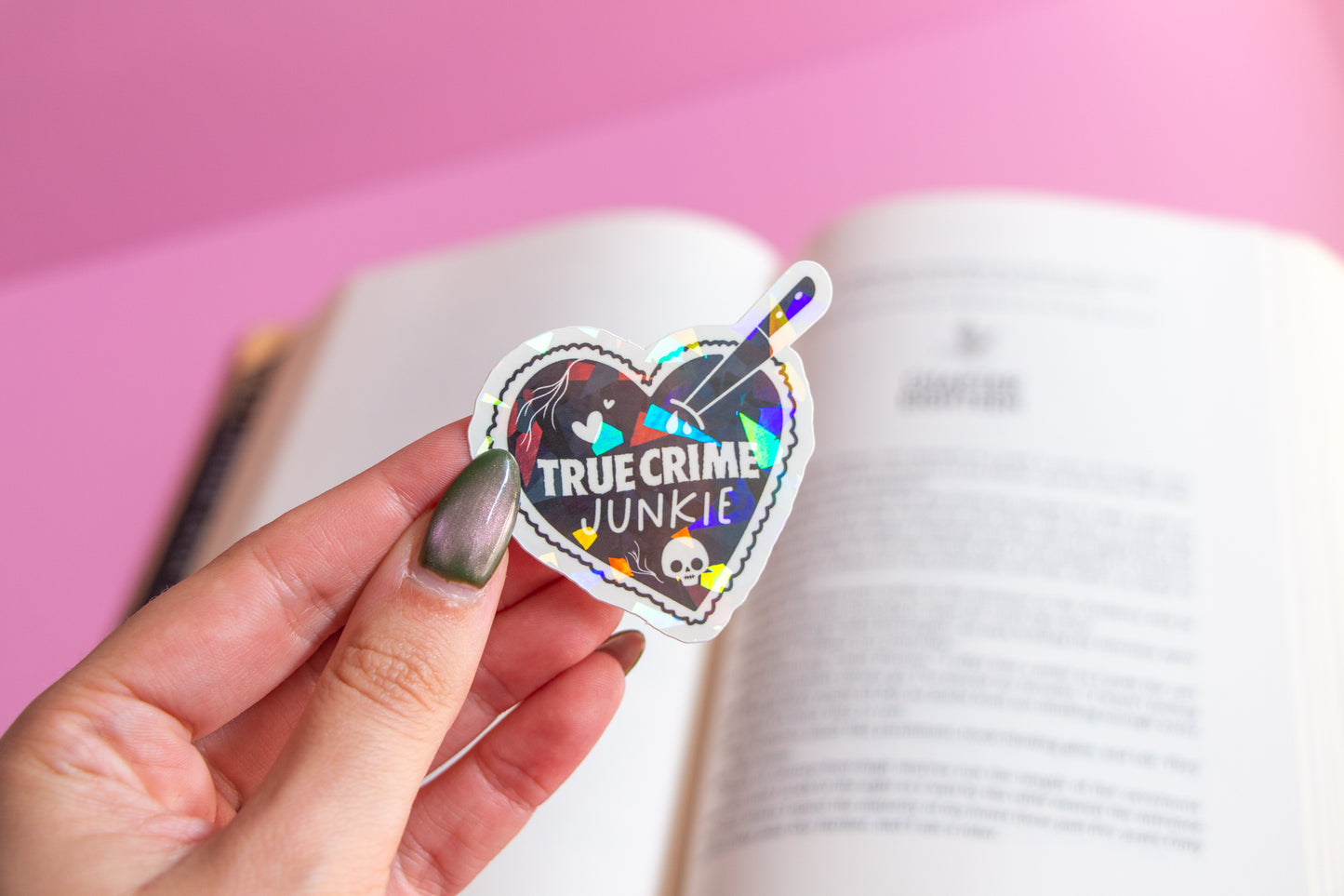True Crime Junkie Sticker