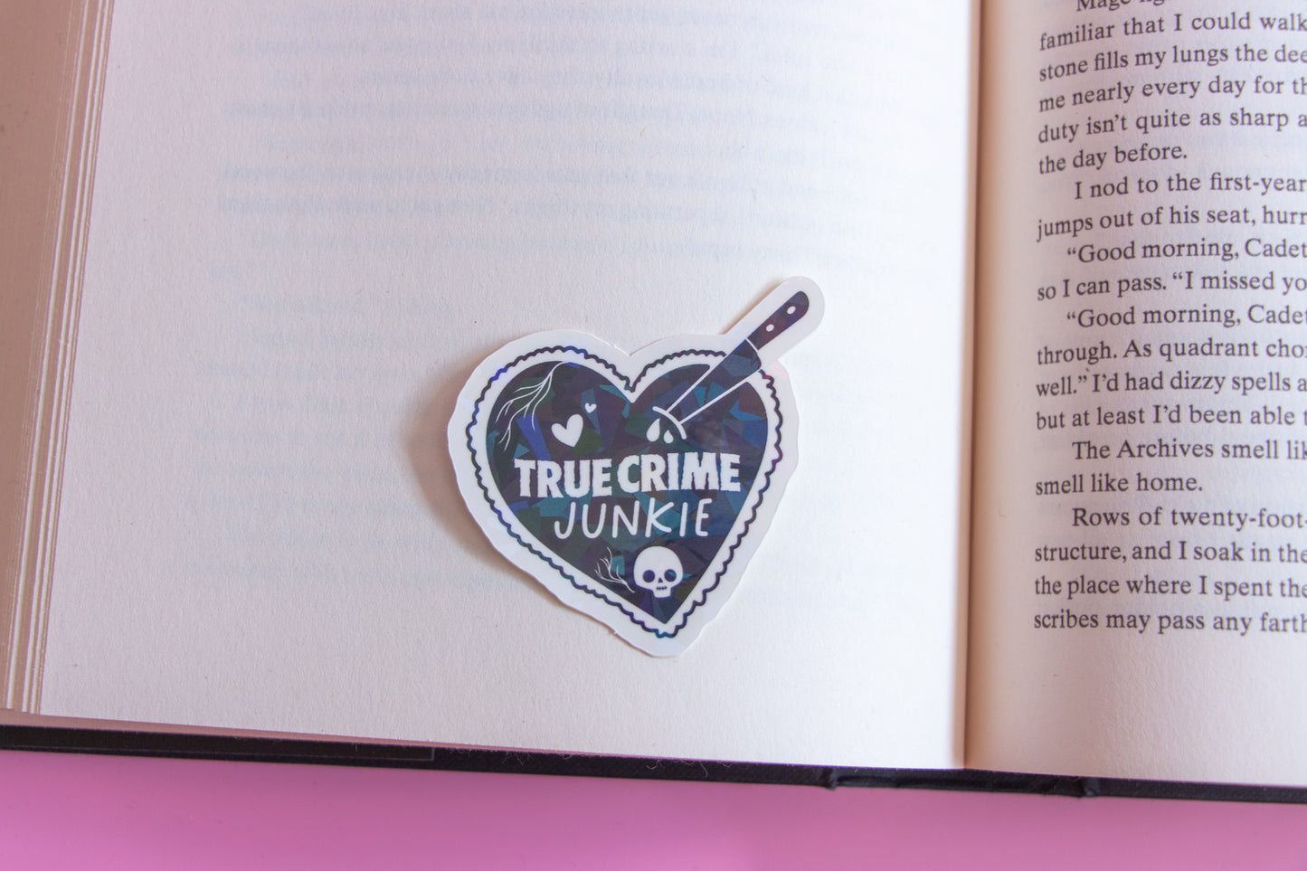 True Crime Junkie Sticker
